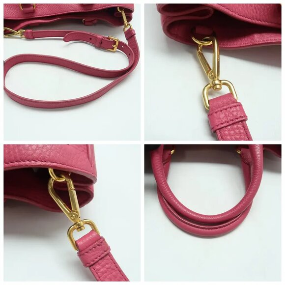 PRADA Galleria Pink Leather Satchel 633-041725 - Picture 6 of 12